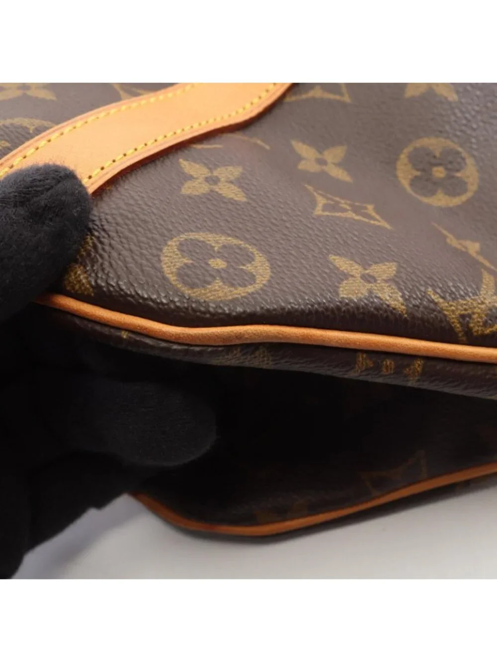 Louis Vuitton Tote Sac Shopping Canvas Leather